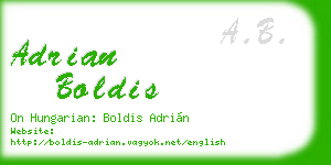 adrian boldis business card